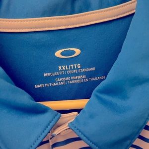 2XL Oakley polo in a gorgeous ocean deep blue.